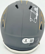 Derrick Henry Autographed Baltimore Ravens Slate Gray Speed Mini Helmet Beckett BAS Witness Stock #261818