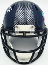 Sam Darnold Autographed Seattle Seahawks Blue SB LX Champions Logo Speed Mini Helmet Beckett BAS Witness Stock #261843