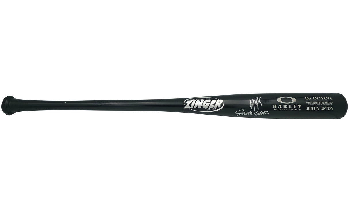 BJ & Justin Upton Autographed Zinger Baseball Bat Beckett BAS QR Stock #261678
