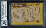 Joe Montana Autographed 1986 Topps Card #156 San Francisco 49ers Auto Grade Gem Mint 10 Beckett BAS Stock #261779