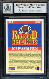 Joe Montana Autographed 1990 Score Card #594 San Francisco 49ers Auto Grade Gem Mint 10 Beckett BAS Stock #261792