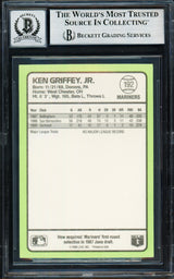 Ken Griffey Jr. Autographed 1989 Donruss Baseball's Best Rookie Card #192 Seattle Mariners Auto Grade Gem Mint 10 Beckett BAS Stock #261771