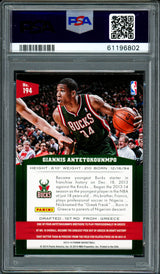 Giannis Antetokounmpo Autographed 2013 Panini Rookie Card #194 Milwaukee Bucks PSA 8 Auto Grade Gem Mint 10 PSA/DNA Stock #261994