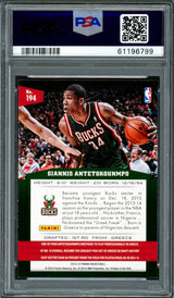 Giannis Antetokounmpo Autographed 2013 Panini Rookie Card #194 Milwaukee Bucks PSA 8 Auto Grade Mint 9 PSA/DNA Stock #261995