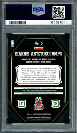 Giannis Antetokounmpo Autographed 2013 Panini Pinnacle Rookie Card #5 Milwaukee Bucks Auto Grade Gem Mint 10 PSA/DNA Stock #262000