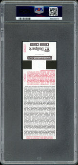 Julio Rodriguez Autographed 2022 MLB Debut Rookie Ticket 4/8/2022 Seattle Mariners PSA 9 (Mascot) PSA/DNA Stock #262041