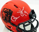 Bernie Kosar Autographed Cleveland Browns Rave Orange Speed Mini Helmet JSA Witness Stock #261883