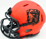 Bernie Kosar Autographed Cleveland Browns Rave Orange Speed Mini Helmet JSA Witness Stock #261883