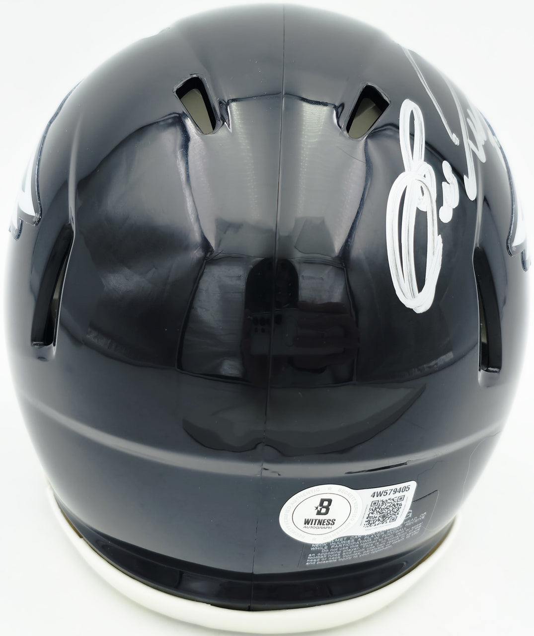 Eric Allen Autographed Philadelphia Eagles Black 2022 Alternate Speed Mini Helmet Beckett BAS QR Stock #261891