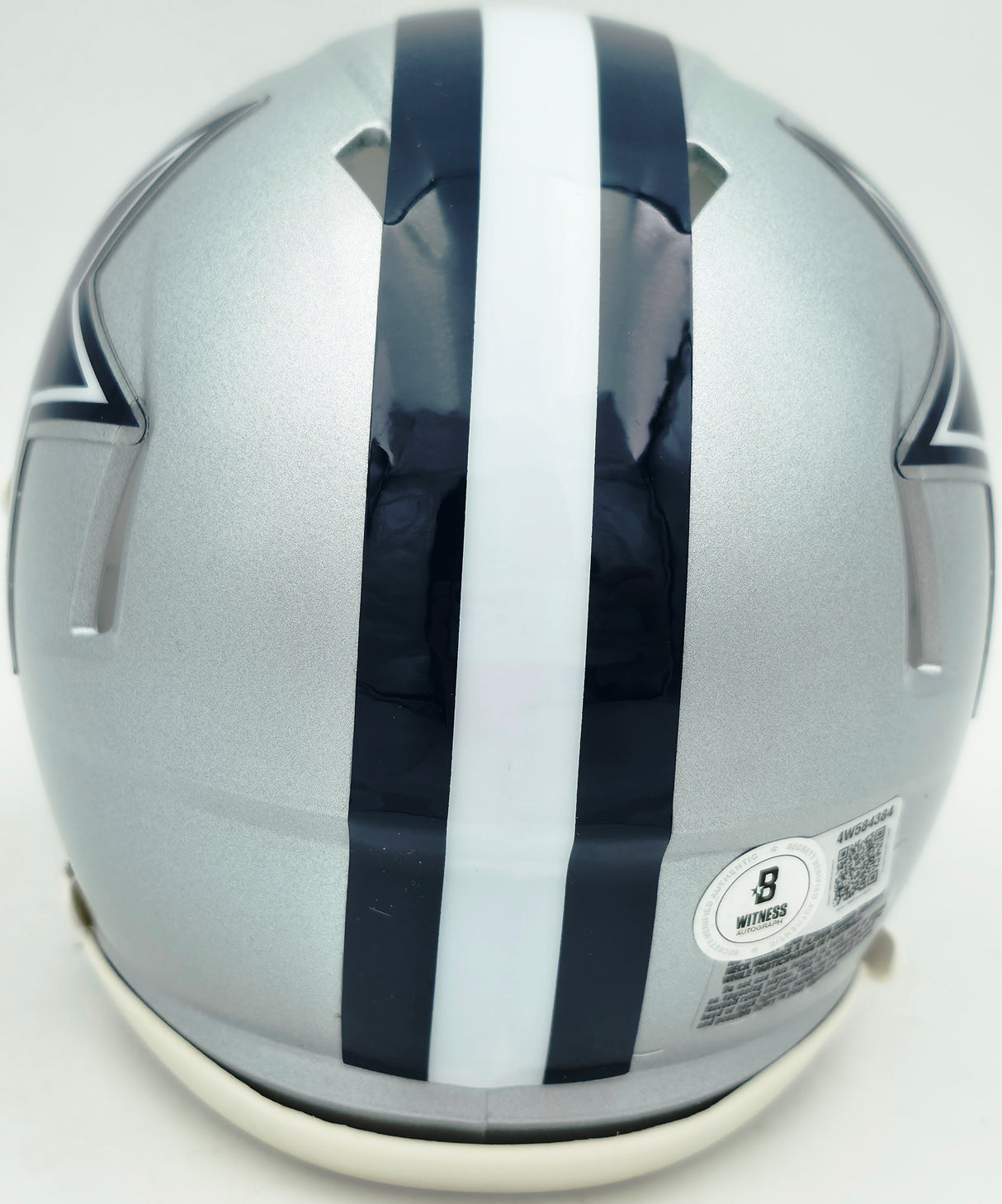 Drew Pearson Autographed Dallas Cowboys Silver Speed Mini Helmet "HOF 21" Beckett BAS QR Stock #261894