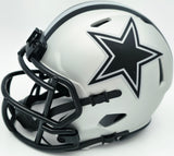 Drew Pearson Autographed Dallas Cowboys Rave Silver Speed Mini Helmet "HOF 21" Beckett BAS QR Stock #261895