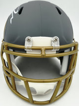 Jordan Addison Autographed Minnesota Vikings Slate Silver Speed Mini Helmet (In White) Beckett BAS QR Stock #261899