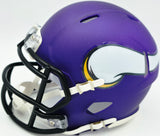 Jordan Addison Autographed Minnesota Vikings Purple Speed Mini Helmet (In Yellow) Beckett BAS QR Stock #261900