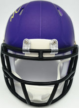 Jordan Addison Autographed Minnesota Vikings Purple Speed Mini Helmet (In Yellow) Beckett BAS QR Stock #261900