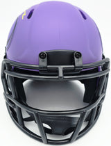 Jordan Addison Autographed Minnesota Vikings Rave Purple Speed Mini Helmet (In Yellow) Beckett BAS QR Stock #261908
