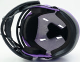 Jordan Addison Autographed Minnesota Vikings Rave Purple Speed Mini Helmet (In White) Beckett BAS QR Stock #261909