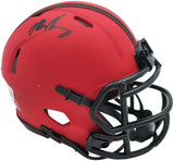 Mike Singletary Autographed San Francisco 49ers Rave Red Speed Mini Helmet Beckett BAS Witness Stock #261921