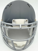 Brian Urlacher Autographed Hall of Fame Slate Gray Speed Mini Helmet "HOF 18" Beckett BAS Witness Stock #261928