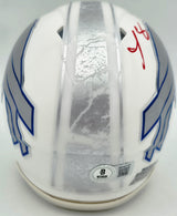 LeSean McCoy Autographed Buffalo Bills White Rivalries Speed Mini Helmet Beckett BAS Witness Stock #261965