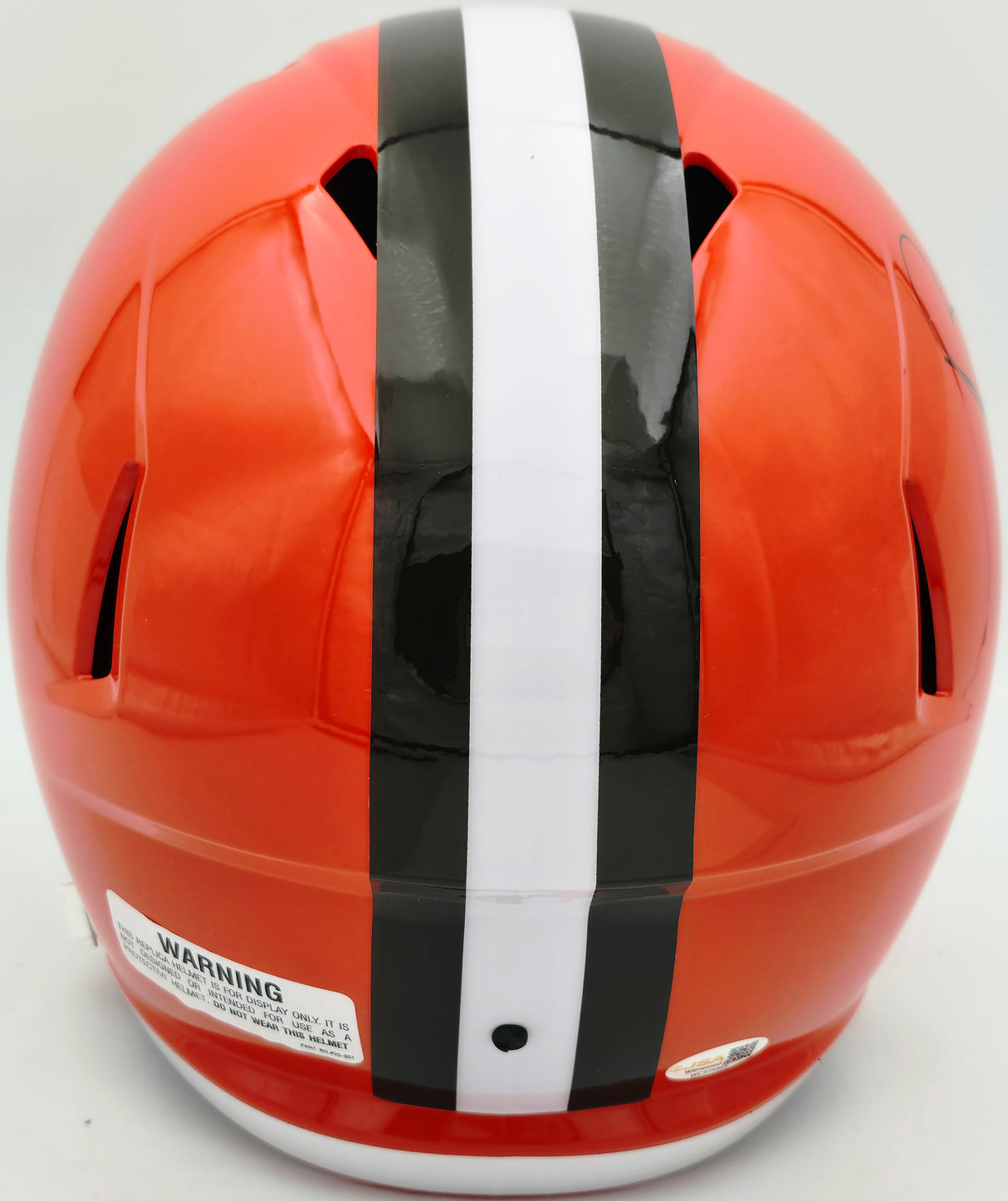 Bernie Kosar Autographed Cleveland Browns Orange 1975-05 Throwback Full Size Speed Replica Helmet JSA Witness Stock #261872