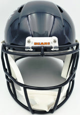 Brian Urlacher Autographed Chicago Bears Blue Full Size Speed Replica Helmet (In White) "HOF 18" Beckett BAS Witness Stock #261933