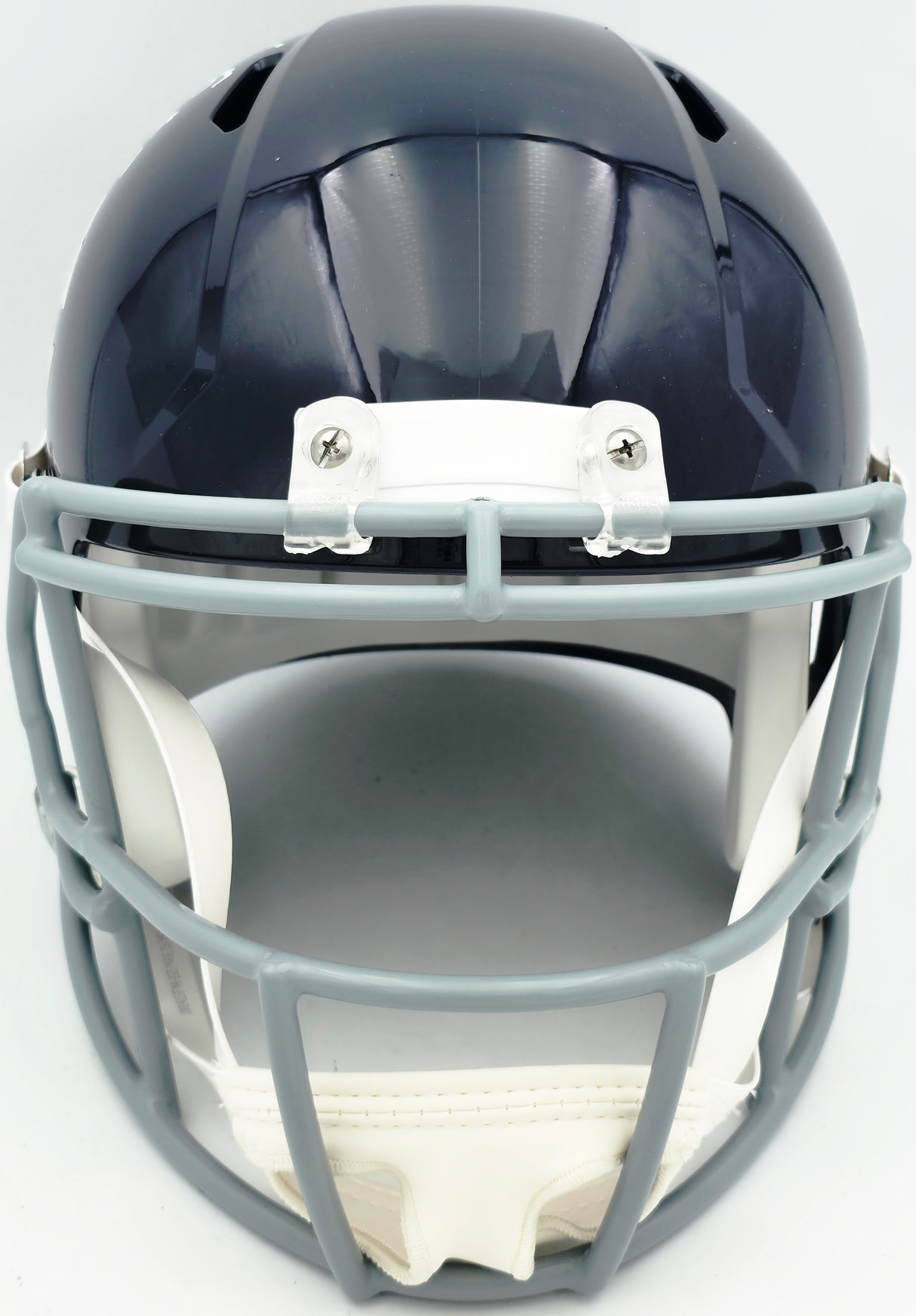 Brian Urlacher Autographed Chicago Bears Blue Full Size Throwback Speed Replica Helmet (In White) "HOF 18" Beckett BAS Witness Stock #261935