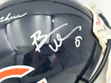 Dick Butkus, Mike Singletary and Brian Urlacher Autographed Chicago Bears Blue Full Size Speed Authentic Helmet Beckett BAS Stock #261936