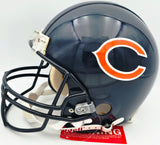 Dick Butkus, Mike Singletary and Brian Urlacher Autographed Chicago Bears Blue Full Size Speed Authentic Helmet Beckett BAS Stock #261936