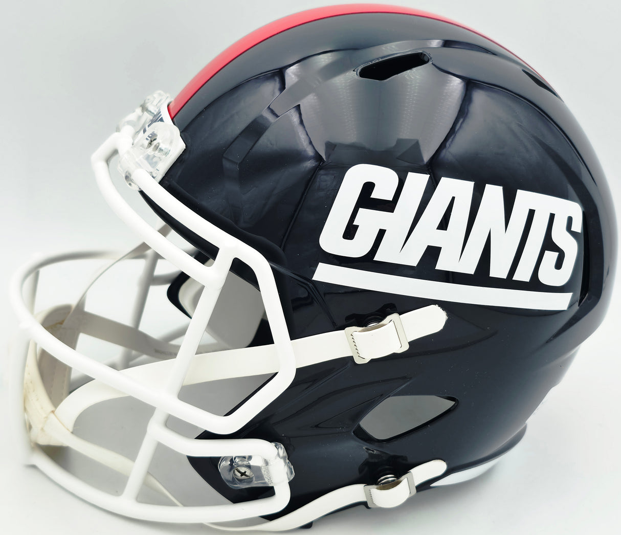 Lawrence Taylor Autographed New York Giants Blue 1980-99 Throwback Full Size Speed Replica Helmet Beckett BAS Witness Stock #261939