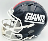 Lawrence Taylor Autographed New York Giants Blue 1980-99 Throwback Full Size Speed Replica Helmet Beckett BAS Witness Stock #261939