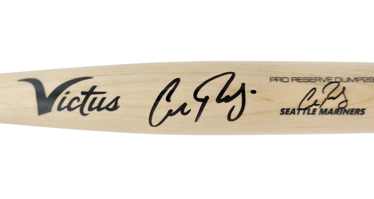 Cal Raleigh Autographed Blonde Victus Player Model Torpedo 18" Mini Baseball Bat Seattle Mariners Fanatics & MLB Holo Stock #261874