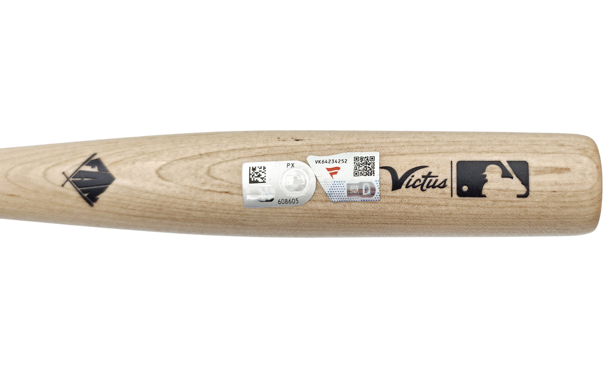 Cal Raleigh Autographed Blonde Victus Player Model Torpedo 18" Mini Baseball Bat Seattle Mariners Fanatics & MLB Holo Stock #261874