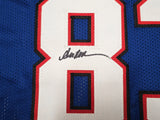 Buffalo Bills Jim Kelly, Thurman Thomas & Andre Reed Autographed Blue Jersey Beckett BAS Witness Stock #261518
