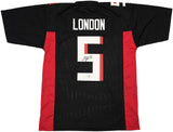 Atlanta Falcons Drake London Autographed Black Jersey Beckett BAS Witness Stock #261837