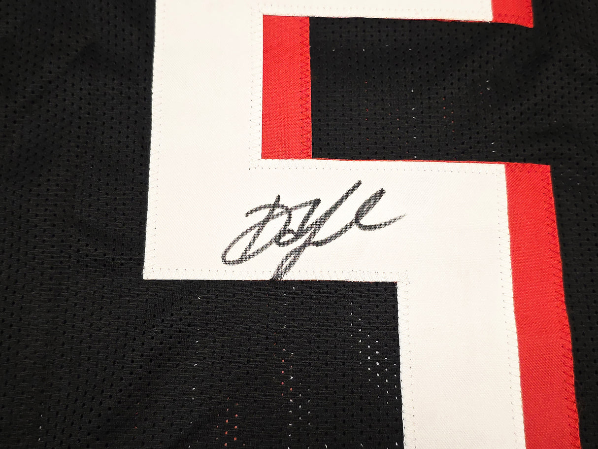 Atlanta Falcons Drake London Autographed Black Jersey Beckett BAS Witness Stock #261837