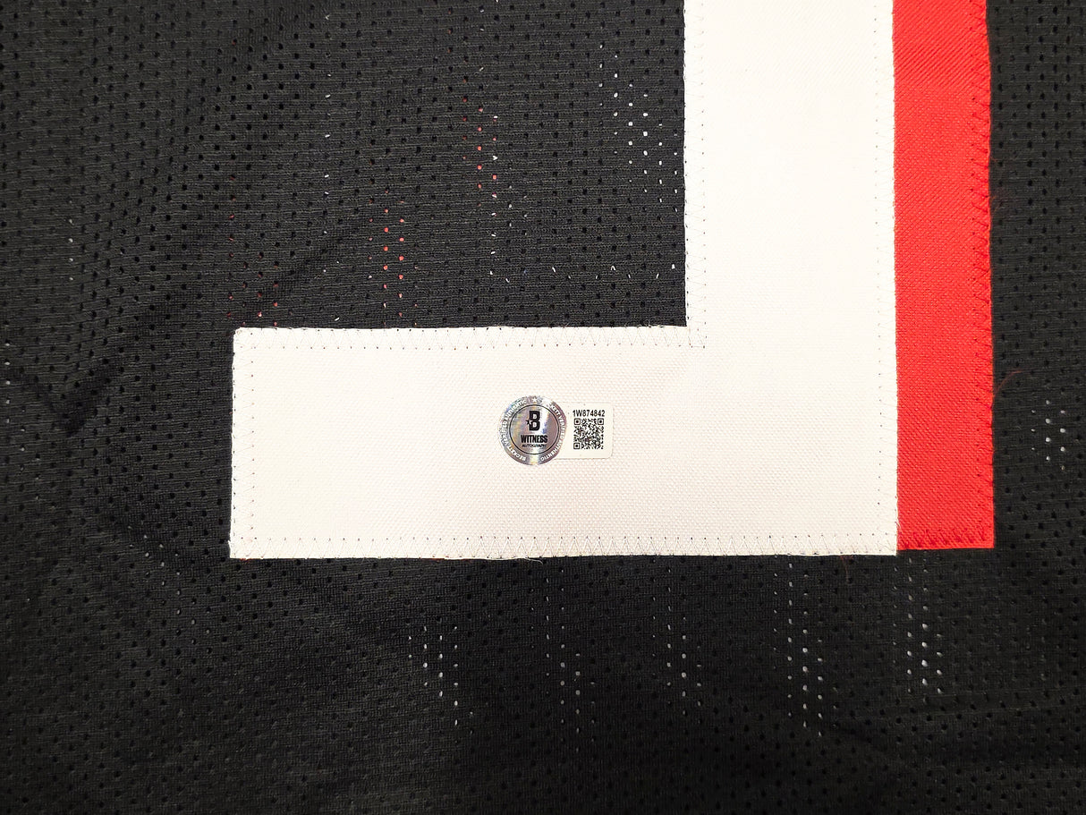 Atlanta Falcons Drake London Autographed Black Jersey Beckett BAS Witness Stock #261837