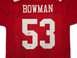 San Francisco 49ers NaVorro Bowman Autographed Red Jersey Beckett BAS Witness Stock #260073