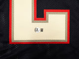 New England Patriots Doug Flutie Autographed Blue Jersey Beckett BAS Witness Stock #260076