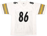 Pittsburgh Steelers Hines Ward Autographed White Jersey Beckett BAS Witness Stock #261911