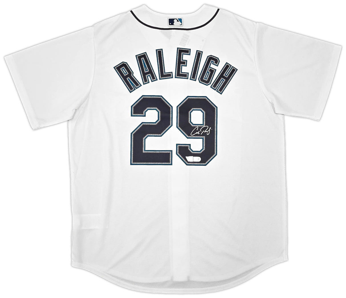 Seattle Mariners Cal Raleigh Autographed White Nike Jersey Size L Fanatics & MLB Holo Stock #261867