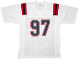 New England Patriots Milton Williams Autographed White Jersey Beckett BAS Witness Stock #261850