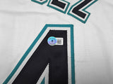 Seattle Mariners Julio Rodriguez Autographed White Jersey Beckett BAS QR Stock #261866