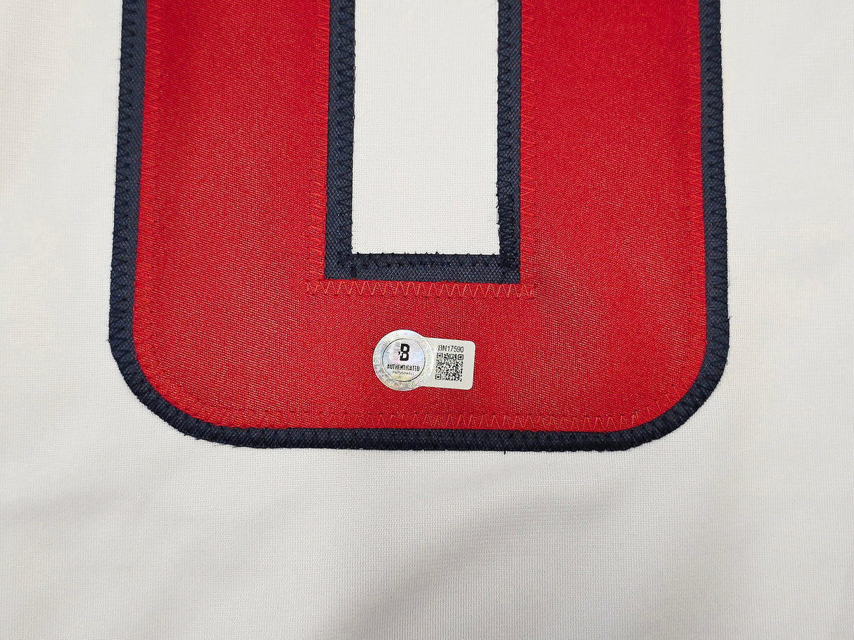 Washington Capitals Alex Ovechkin Autographed White Jersey Beckett BAS QR Stock #261918