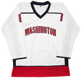 Washington Capitals Alex Ovechkin Autographed White Jersey Beckett BAS QR Stock #261918