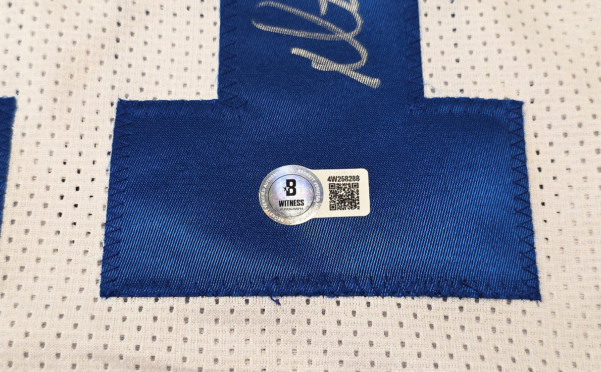Dallas Cowboys Danny White Autographed White Jersey "SB XII Champs" Beckett BAS Witness Stock #261515