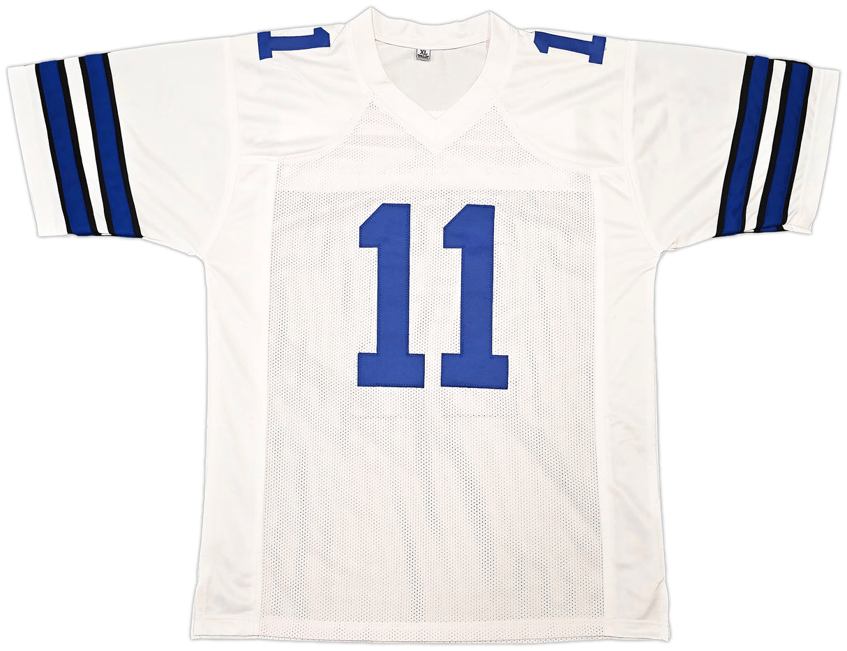 Dallas Cowboys Danny White Autographed White Jersey "SB XII Champs" Beckett BAS Witness Stock #261515