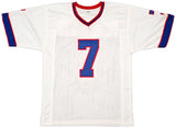 Buffalo Bills Doug Flutie Autographed White Jersey Beckett BAS Witness Stock #260075