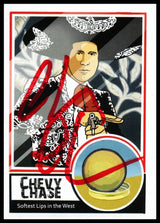Chevy Chase Autographed Three Amigos Trading Card "Softest Lips in the West" Beckett BAS QR Stock #261950