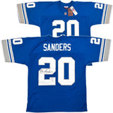 Detroit Lions Barry Sanders Autographed Blue Authentic Mitchell & Ness 1996 NFL Legacy Throwback Jersey Size 48 Beckett BAS QR Stock #260156