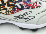 Ken Griffey Jr. Autographed White Nike Griffey 2 Mcs Jackie Robinson Day Baseball Cleats Seattle Mariners Size 11.5 Beckett BAS Witness Stock #262143